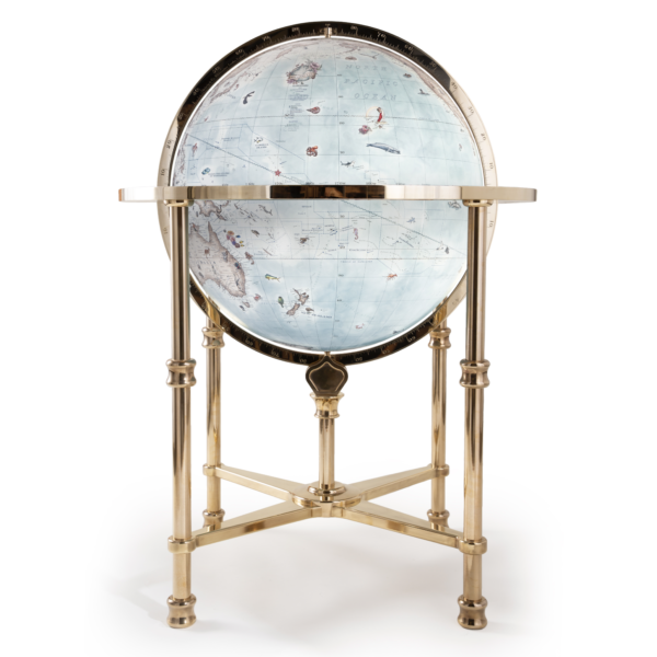 The Galapagos - Modern Metal Floor Standing Globe