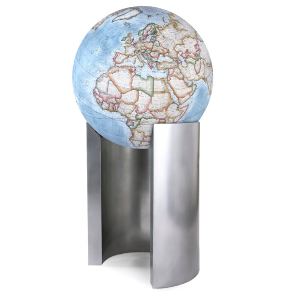 The Aluminium Curve – 80cm – Rotational Floor Standing Globe