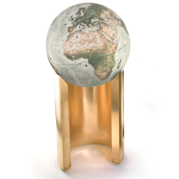 The Bronze Curve - 80cm - Rotational Floor Standing Globe