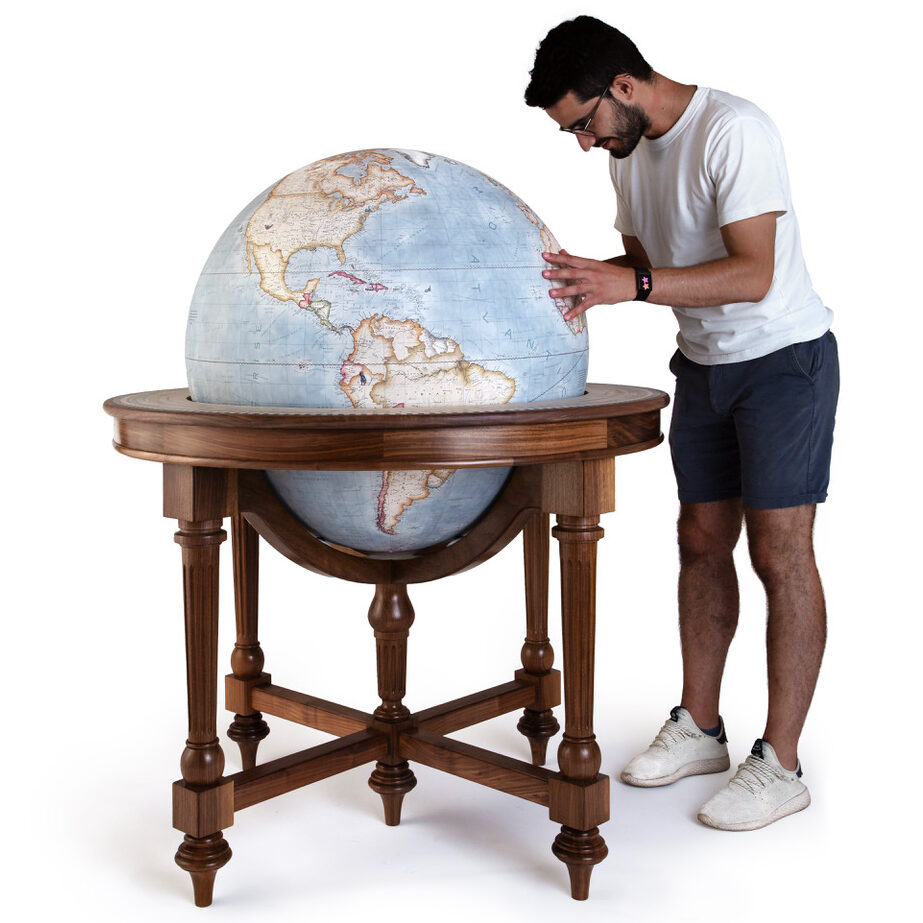 The Georgian - Large Rotational Antique Style Floor Standing Globe
