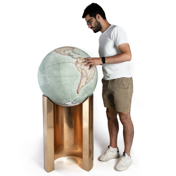 The Bronze Curve - 65cm - Rotational Medium Floor Globe