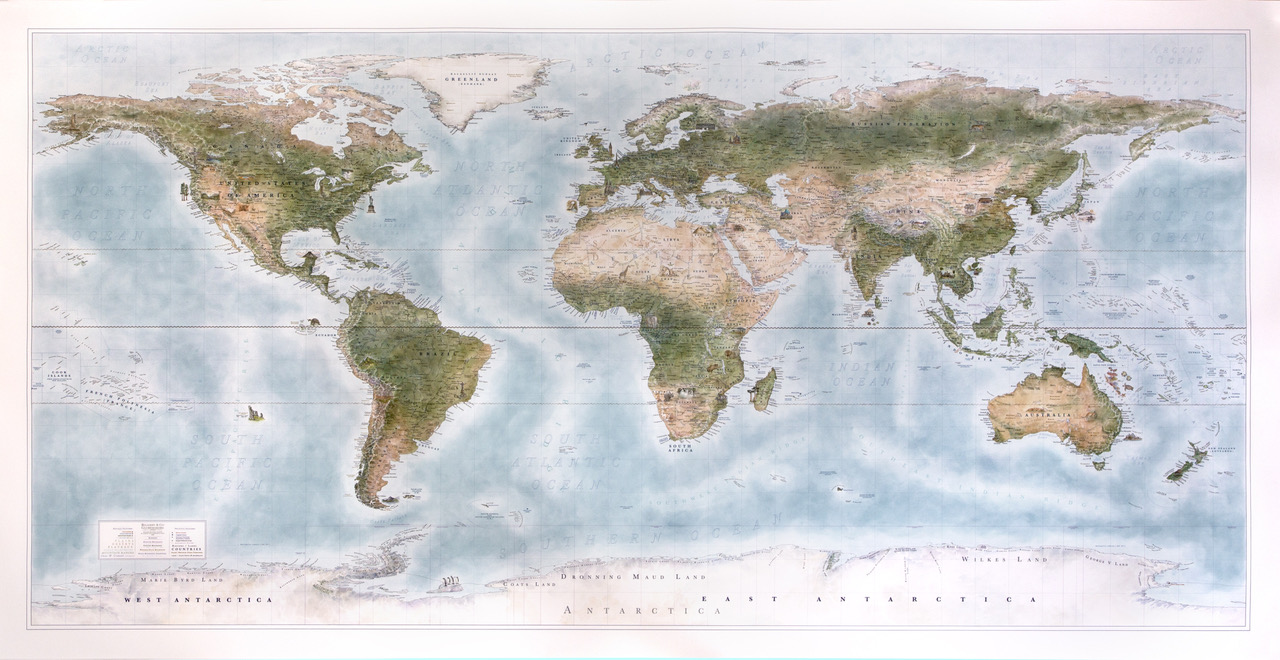 Bespoke Large World Map (Deposit)